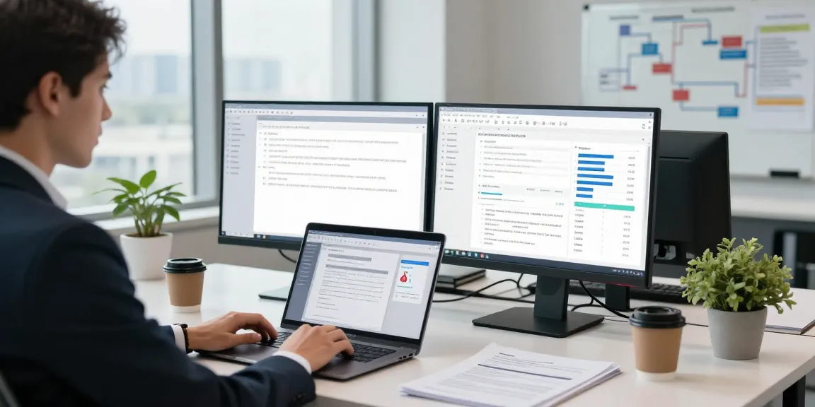 Document fraud detection analysis in a modern office with verification tools and data visuals.
