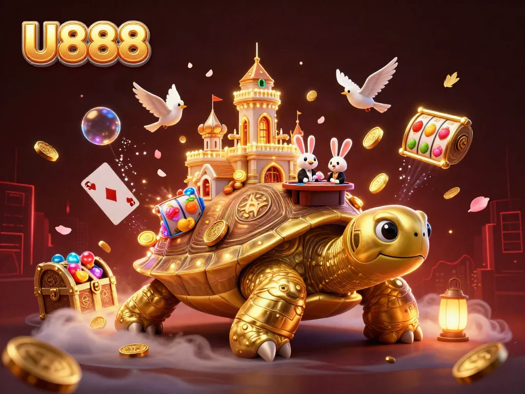Experience thrilling gameplay and winning strategies at U888’s vibrant casino illustration.