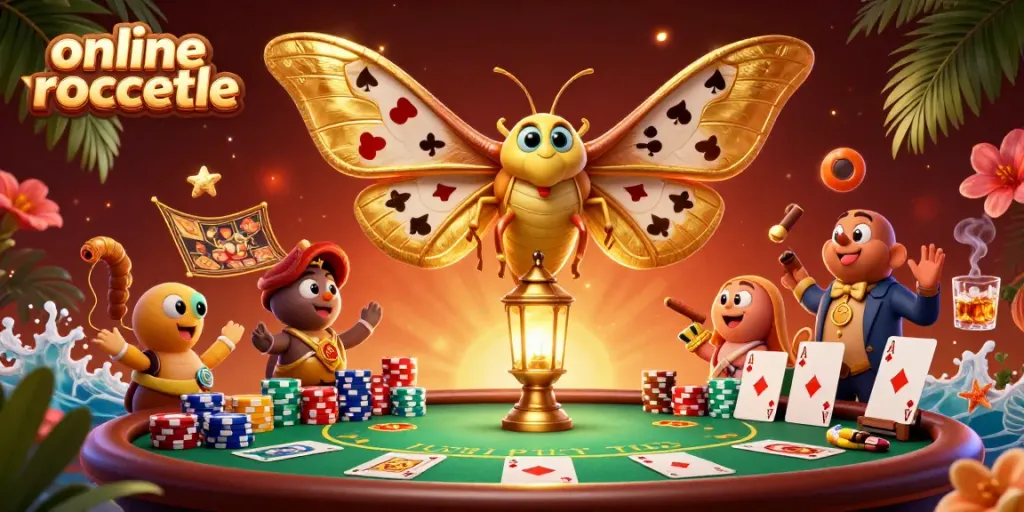Engage with online roulette through this vibrant 3D illustration of casino elements.