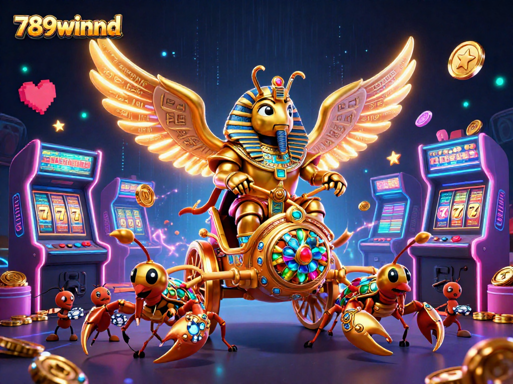 Experience vibrant casino action with 789winnd's fantastical 3D illustration of gaming elements.